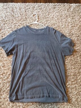 Men’s large Washed Seaside Beach Charcoal Blue Short Sleeve Crew Tee